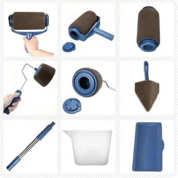 5-6Pcs/set Paint Roller Set with Sticks Paint Roller - Picture 2 of 3